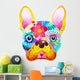 Tropical Sugar skull French Bulldog Wall Decal