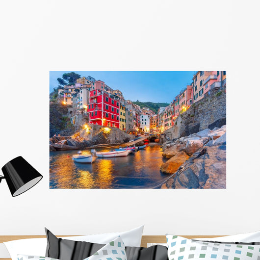 Riomaggiore Fishing Village during Wall Decal