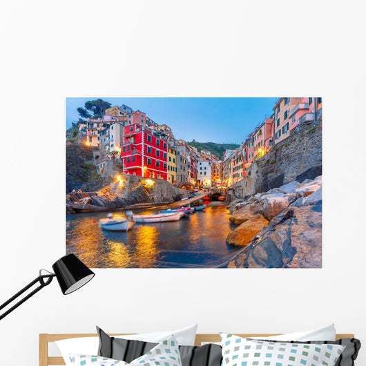 Riomaggiore Fishing Village during Wall Decal