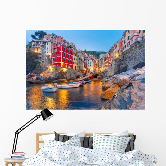 Riomaggiore Fishing Village during Wall Decal