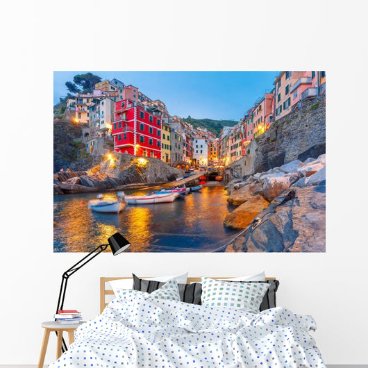 Riomaggiore Fishing Village during Wall Decal