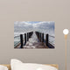 Beach Pier Waves ocean storm swells crashing water power Wall Mural
