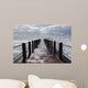 Beach Pier Waves ocean storm swells crashing water power Wall Mural