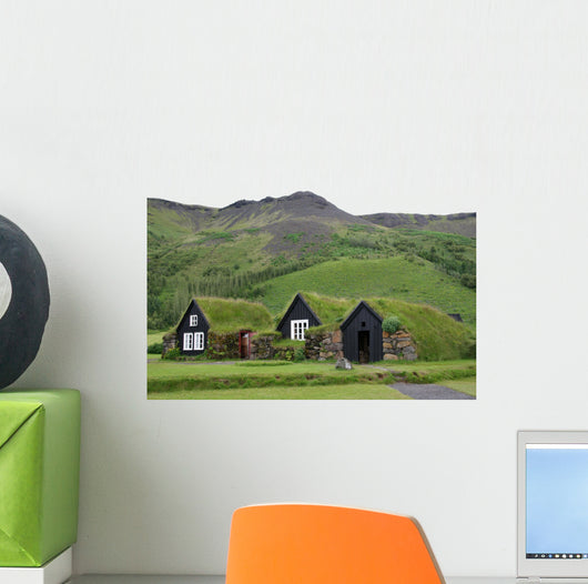 houses in iceland Wall Mural