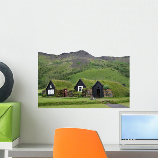 houses in iceland Wall Mural