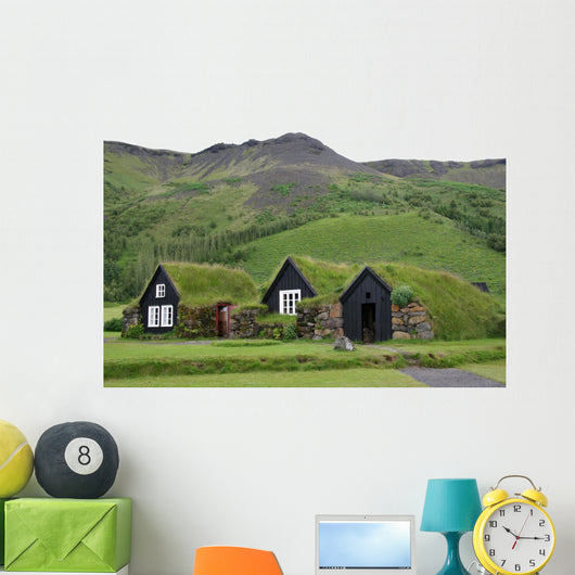 houses in iceland Wall Mural