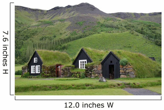 houses in iceland Wall Mural