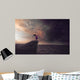 Woman in a storm Wall Mural