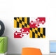Flag Maryland Brick Wall Wall Decal