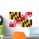 Flag Maryland Brick Wall Wall Decal