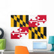 Flag Maryland Brick Wall Wall Decal