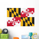 Flag Maryland Brick Wall Wall Decal