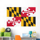 Flag Maryland Brick Wall Wall Decal