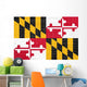 Flag Maryland Brick Wall Wall Decal