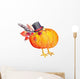 Pumpkin as Thanksgiving Turkey Wall Decal