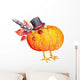 Pumpkin as Thanksgiving Turkey Wall Decal