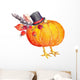 Pumpkin as Thanksgiving Turkey Wall Decal