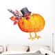 Pumpkin as Thanksgiving Turkey Wall Decal