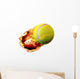 Tennis Ball Flames Wall Decal
