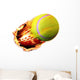 Tennis Ball Flames Wall Decal