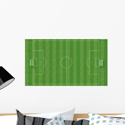Top Soccer Field Wall Mural shown on a wall