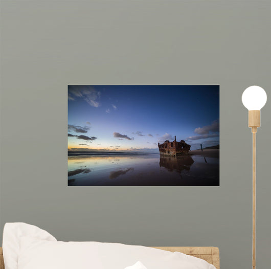 Historic Ss Maheno Shipwreck Wall Mural