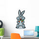 Rabbit with Carrots Cartoon Character Wall Decal