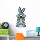 Rabbit with Carrots Cartoon Character Wall Decal