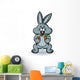 Rabbit with Carrots Cartoon Character Wall Decal