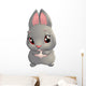 Cute rabbit cartoon Wall Decal