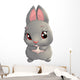 Cute rabbit cartoon Wall Decal