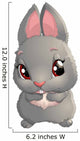 Cute rabbit cartoon Wall Decal