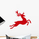 Red Reindeer White Wall Decal