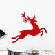 Red Reindeer White Wall Decal