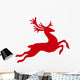 Red Reindeer White Wall Decal
