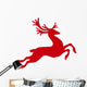Red Reindeer White Wall Decal