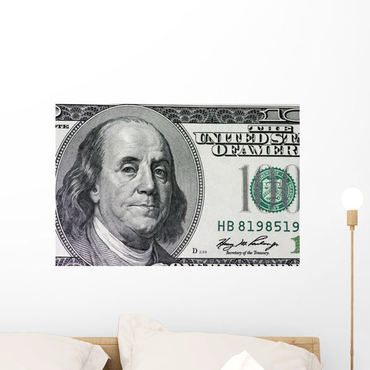 One Hundred Dollar Wall Mural