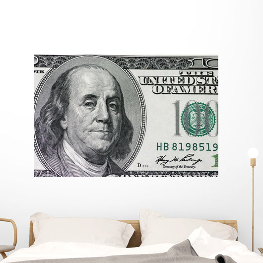One Hundred Dollar Wall Mural