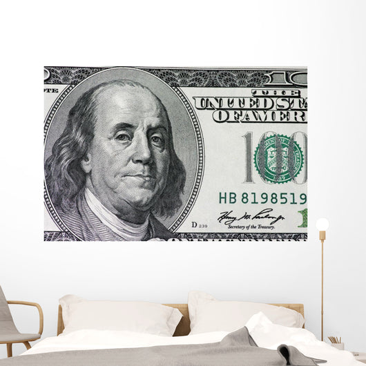 One Hundred Dollar Wall Mural