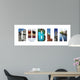 Dublin Ireland collage on white Wall Decal