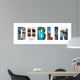 Dublin Ireland collage on white Wall Decal