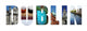 Dublin Ireland collage on white Wall Decal