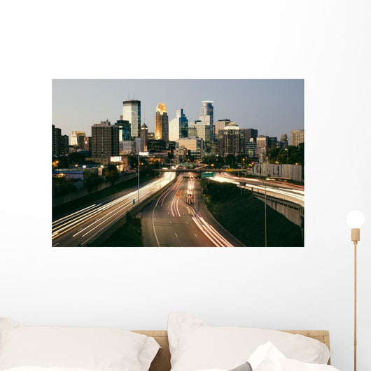 Minneapolis Skyline in Morning Wall Decal