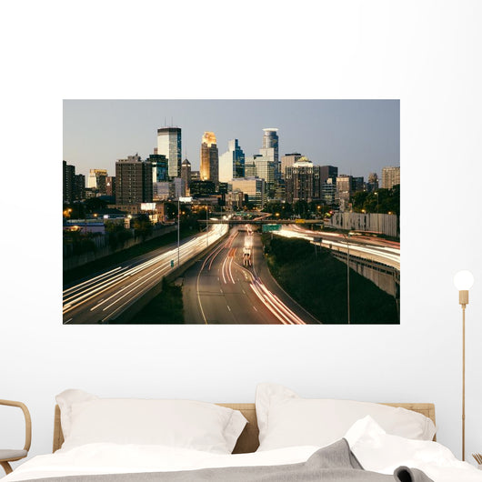 Minneapolis Skyline in Morning Wall Decal