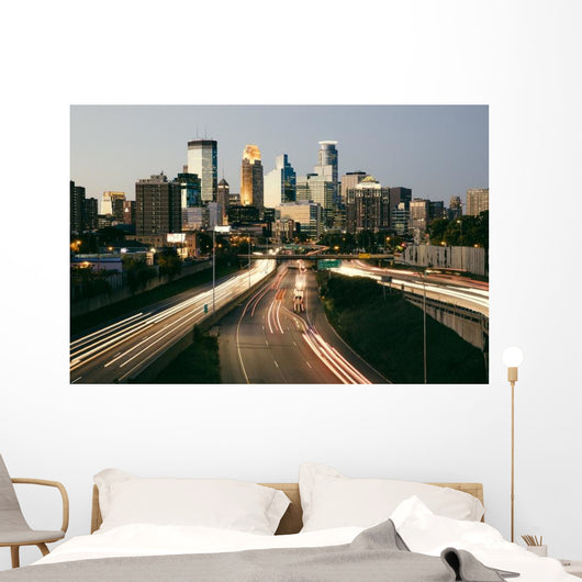 Minneapolis Skyline in Morning Wall Decal
