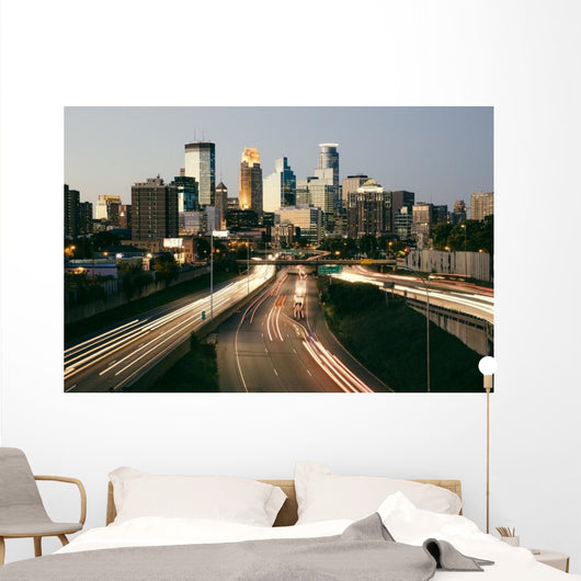 Minneapolis Skyline in Morning Wall Decal