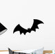 Bat Silhouette. A hand drawn vector silhouette illustration of a bat. Wall Decal