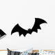 Bat Silhouette. A hand drawn vector silhouette illustration of a bat. Wall Decal
