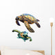 Sea Green Turtle Watercolor Wall Decal Sticker Set