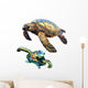 Sea Green Turtle Watercolor Wall Decal Sticker Set